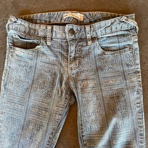 Free People Sz 25 Printed Jeans